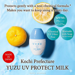 YUZU UV Protect Milk 30mL "SPF50+ PA++++" Yuzu Scent Sunscreen