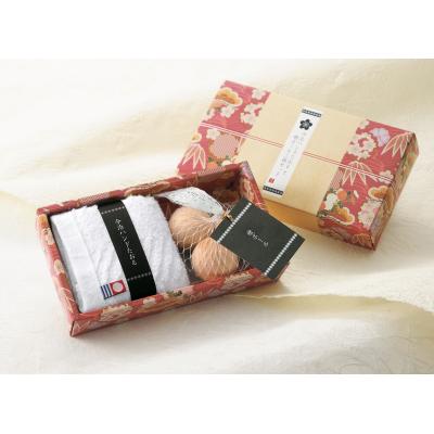 Imabari Hand Towel & Three Hinoki Balls (Gift Set)