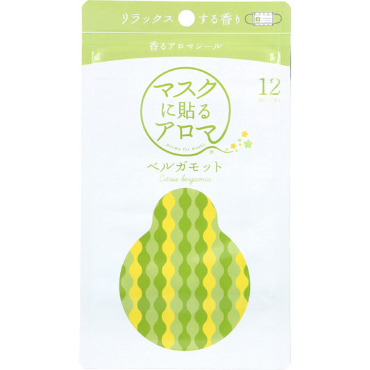 Aromatherapy scented stickers, bergamot, 12 sheets
