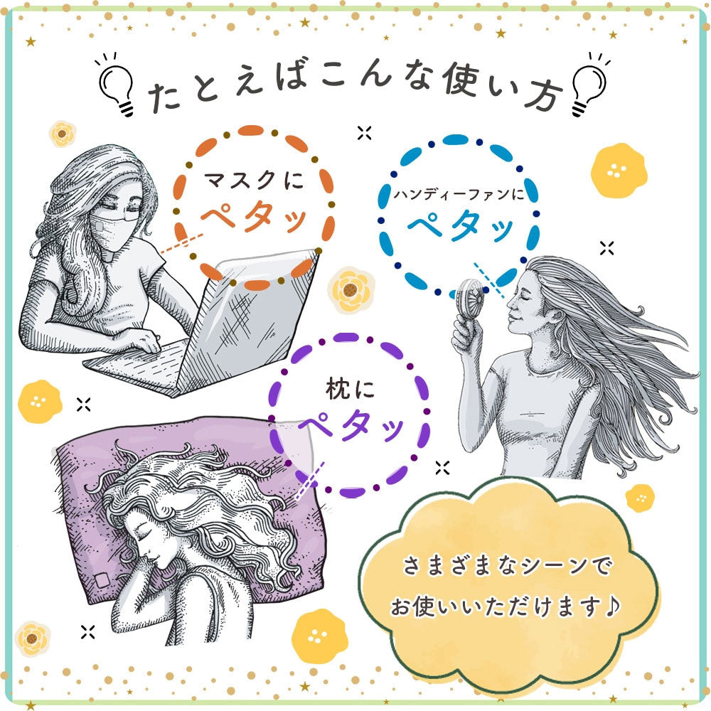 Aromatherapy scented stickers, Yuzu, 12 sheets