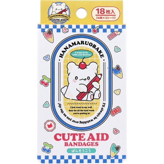 Hanamaru Obake CUTE AID Bandages, 18 Count