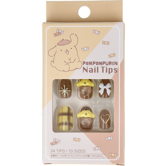 Pompompurin Nail Tips (24 pieces)